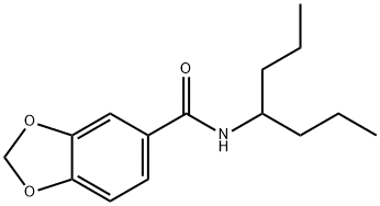 N-(HEPTAN-4-YL)BENZO(D)(1,3)DIOXOLE-5-CARBOXAMIDE 化学構造式