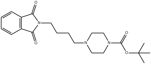 4-(4-(1,3-二氧异吲哚啉-2-基)丁基)哌嗪-1-羧酸叔丁酯 结构式