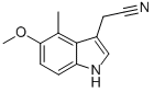 1H-Indole-3-acetonitrile,5-methoxy-4-methyl- Struktur