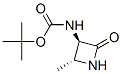 Carbamic acid, [(2R,3R)-2-methyl-4-oxo-3-azetidinyl]-, 1,1-dimethylethyl ester Structure
