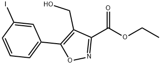 3-Isoxazolecarboxylicacid,4-(hydroxymethyl)-5-(3-iodophenyl)-,ethylester(9CI) Structure