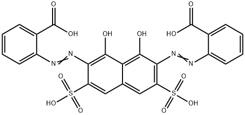 2,2'-(1,8-二羟基萘-3,6-二磺钠-2,7-双偶氮)二苯甲酸,7451-57-2,结构式