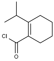 1-Cyclohexene-1-carbonyl chloride, 2-(1-methylethyl)- (9CI) 结构式