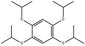 1,2,4,5-テトラキス(イソプロピルチオ)ベンゼン 化学構造式
