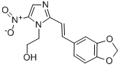 1H-Imidazole-1-ethanol, 2-(2-(1,3-benzodioxol-5-yl)ethenyl)-5-nitro- 结构式