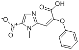 2-Propenoic acid, 3-(1-methyl-5-nitro-1H-imidazol-2-yl)-2-phenoxy- Structure