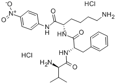 D-Valyl-L-phenylalanyl-N-(4-nitrophenyl)-L-lysinamide dihydrochloride Struktur