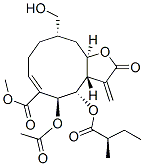 (3aS,4S,5S,6E,10S,11aR)-5-Acetoxy-2,3,3a,4,5,8,9,10,11,11a-decahydro-10-hydroxymethyl-3-methylene-4-[(R)-2-methyl-1-oxobutoxy]-2-oxocyclodeca[b]furan-6-carboxylic acid methyl ester|