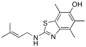 6-Benzothiazolol,  4,5,7-trimethyl-2-[(3-methyl-2-butenyl)amino]-  (9CI) 化学構造式