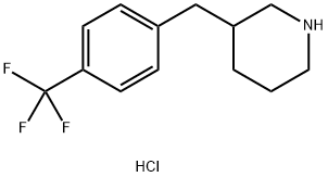 3-(4-(三氟甲基)苄基)哌啶盐酸盐 结构式