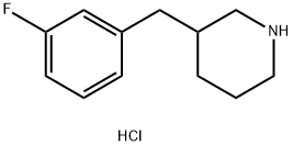 3-(3-FLUORO-BENZYL)-PIPERIDINE HYDROCHLORIDE 化学構造式