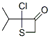 3-Thietanone,  2-chloro-2-(1-methylethyl)-,74600-07-0,结构式