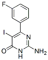 2-amino-5-iodo-6-(3-fluorophenyl)-4(3H)-pyrimidinone Structure