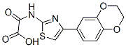 N-(4-(1,4-benzodioxan-6-yl)-2-thiazolyl)oxamic acid 化学構造式