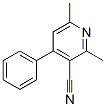 2,6-Dimethyl-4-phenyl-3-pyridinecarbonitrile 结构式