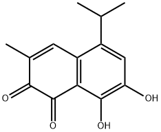 7,8-dihydroxy-6-methyl-4-propan-2-yl-naphthalene-1,2-dione 结构式