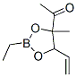 1-(5-エテニル-2-エチル-4-メチル-1,3,2-ジオキサボロラン-4-イル)エタノン 化学構造式