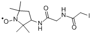 3-[2-(2-IODOACETAMIDO)ACETAMIDO]-2,2,5,5-TETRAMETHYL-1-PYRROLIDINYLOXY 结构式