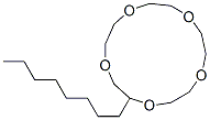 2-オクチル-1,4,7,10,13-ペンタオキサシクロペンタデカン 化学構造式