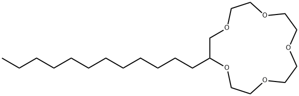 2-dodecyl-1,4,7,10,13-pentaoxacyclopentadecane Struktur