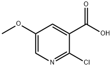 2-chloro-5-Methoxy-3-pyridinecarboxylic acid Structure