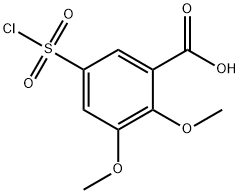 5-(クロロスルホニル)-2,3-ジメトキシ安息香酸 化学構造式