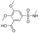 2,3-ジメトキシ-5-[(メチルアミノ)スルホニル]安息香酸 化学構造式