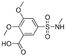 2,3-dimethoxy-5-[(methylamino)sulphonyl]benzoic acid,74651-63-1,结构式