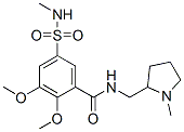 (-)-2,3-dimethoxy-5-[(methylamino)sulphonyl]-N-[(1-methyl-2-pyrrolidinyl)methyl]benzamide,74651-64-2,结构式