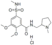 2,3-dimethoxy-5-[(methylamino)sulphonyl]-N-[(1-methyl-2-pyrrolidinyl)methyl]benzamide monohydrochloride 结构式