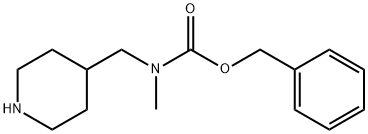 BENZYL METHYL(PIPERIDIN-4-YLMETHYL)-CARBAMATE 化学構造式