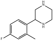 2-(4-Fluoro-2-methyl-phenyl)-piperazine, 746596-00-9, 结构式