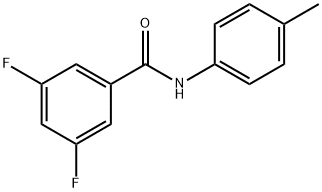 3,5-二氟-N-(4-甲基苯基)苯甲酰胺 结构式