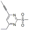 Pyrimidine, 4-ethyl-2-(methylsulfonyl)-6-(1-propynyl)- (9CI)|