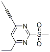 Pyrimidine, 4-ethyl-2-(methylsulfonyl)-6-(1-propynyl)- (9CI) Structure