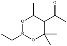 1-(2-Ethyl-4,4,6-trimethyl-1,3,2-dioxaborinan-5-yl)ethanone 结构式