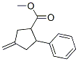4-Methylene-2-phenylcyclopentane-1-carboxylic acid methyl ester Struktur