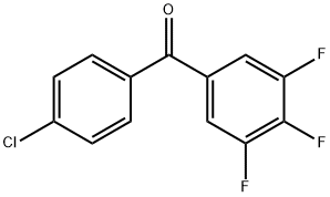 (4-氯苯基)(3,4,5-三氟苯基)甲酮 结构式