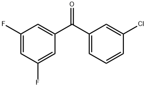 3-クロロ-3',5'-ジフルオロベンゾフェノン 化学構造式