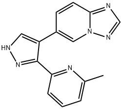 6-(5-(6-甲基吡啶-2-基)-1H-吡唑-4-基)-[1,2,4]三唑并[1,5-A]吡啶, 746667-09-4, 结构式