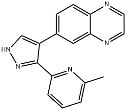 Quinoxaline, 6-[3-(6-Methyl-2-pyridinyl)-1H-pyrazol-4-yl]- Struktur