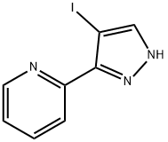 2-(4-iodo-1H-pyrazol-3-yl)pyridine Struktur