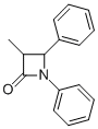 1,4-ジフェニル-3-メチルアゼチジン-2-オン 化学構造式