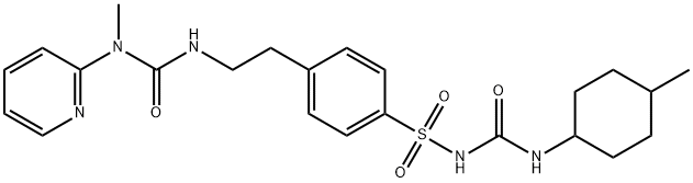 N-[[(4-methylcyclohexyl)amino]carbonyl]-4-[2-[[(methyl-2-pyridylamino)carbonyl]amino]ethyl]benzenesulphonamide|