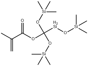 メタクリルオキシメチルトリス(トリメチルシロキシ)シラン 化学構造式
