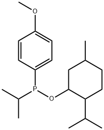 4-Methoxyphenyl(1-methylethyl)phosphinous acid 5-methyl-2-(1-methylethyl)cyclohexyl ester 结构式