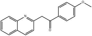 1-(4-メトキシフェニル)-2-キノリン-2-イルエタノン 化学構造式