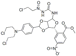 74692-70-9 [(4R)-7-[4-[bis(2-chloroethyl)amino]phenyl]-2-[(2-chloroethyl-nitroso- carbamoyl)amino]-3,6,8-trioxabicyclo[3.3.0]oct-4-yl]methyl 4-nitrobenz oate