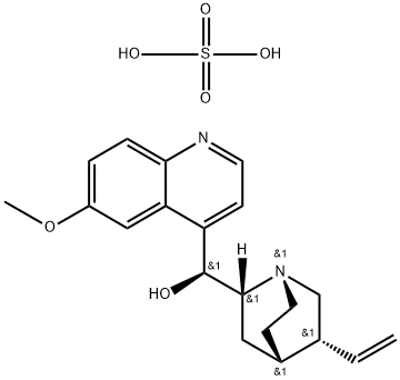 奎寧定硫酸氫鹽 结构式