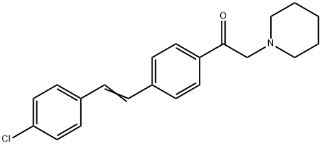 1-[4-[2-(4-chlorophenyl)ethenyl]phenyl]-2-(1-piperidyl)ethanone 化学構造式